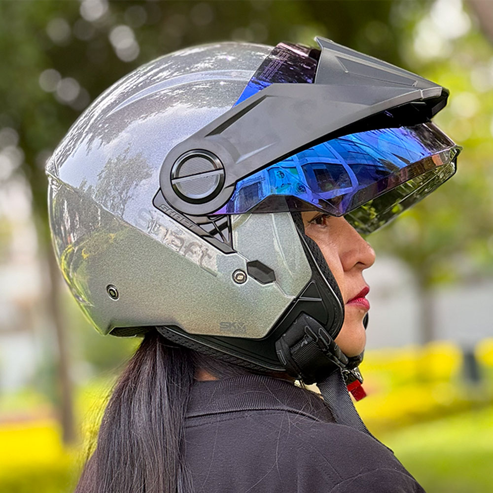 CASCO-SHAFT-OPEN-FACE-SH212-GRIS-VISOR-AZUL